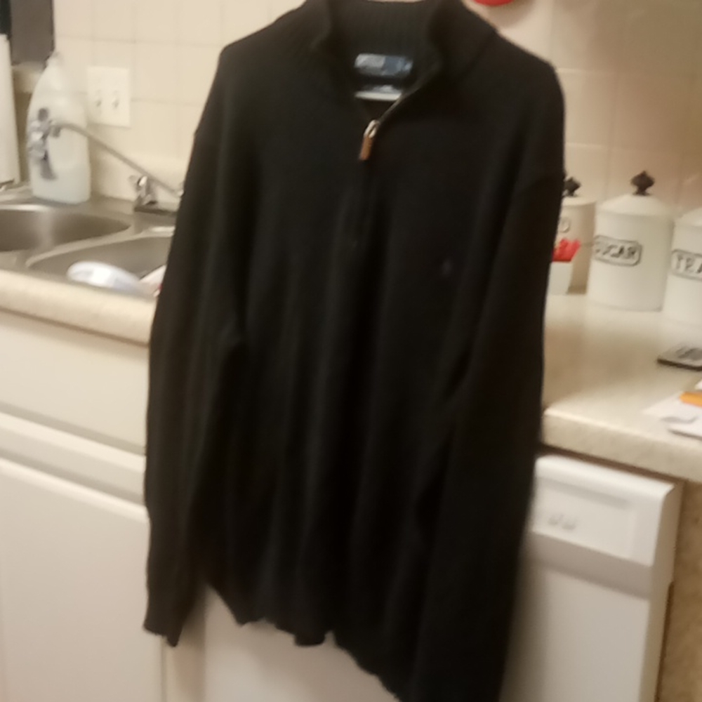 Polo. Ralph Lauren mid chest zip sweater